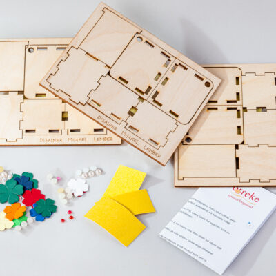 Craft kit for three wooden boxes